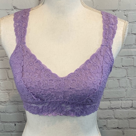 AERIE Bralette Stretchy Lavender Lace-Medium - Picture 1 of 5